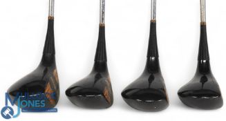4x St Andrews Golf Co Scotland 'Custom Built' Maplewood golf woods - incl 1, 2, 3and 4 - in black