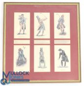 The History of Golf in Britain and the USA, collection of 6 prints, after Norman Orr - Disgusted