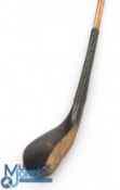Wm Dunn c1875 dark stained beechwood short spoon head measures 5 5/8