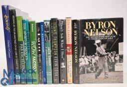 12x Golf Auto Biographies and Biographies to include Himself Christy O'Connor c1990 Seamus Smith,