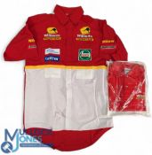 1998 FI Williams Team Shirt, short sleeve with cloth badges and patches, size S, plus a Williams