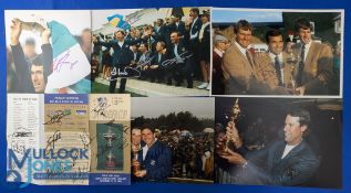 Golf Signed Ryder Cup Photographs, to include Padraig Harrington, Paul Azinger, Jose Marie Olazabal,