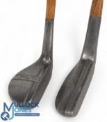 True swing alloy mallet head putter by the Standard Golf Co Birmingham showing the reg no 16980/33