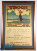 Troon Golf Midland Railway Co Travel Poster, a modern reissued poster, well framed and mounted under