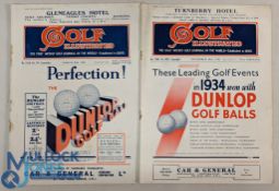 1931-1934 Golf Illustrated Magazines two loose copies of 20/3/31 and 30/11/34