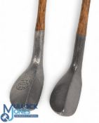 2x Mills alloy clubs a CB1 cleek and a CB2 mid iron - both fitted with full length grips