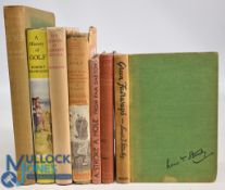 7x period hardcover Golf Books to include This Game of Golf 1948 Henry Cotton, A History of Golf