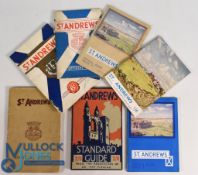 Selection of St Andrews Guides: all featuring golf related adverts and articles, the earliest