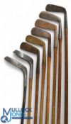 8x Assorted putters - 2x alloy head putters; an X model longnose with modified hosel, another mallet