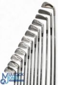 Wilson Staff Model DynaPower Golf Irons (9) features 2-9 and PW all re-gripped, signs of use and