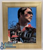 Nigel Mansell F1 Motorsport Signed Photograph c1980s, framed - size #26cm x 32cm