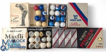 Assorted selection of Golf Balls - some wrapped to include Dunlop Maxfli, Penfold, UniRoyal, some