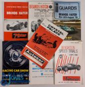 1960-1964 Motor Sport Programmes Catalogues, to include 1960 Brand Hatch international guards,