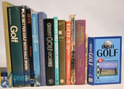 14x assorted Golf themed books to include Golf Tactics Arnold Palmer 1970, The Encyclopaedia of Golf