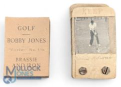 Bobby Jones Flicker Book titled Brassie and Iron, No.11b with a reproduction cover, having ink