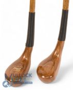 2x Burberrys of London right hand contemporary laminate bent neck mallet head putter hand made in
