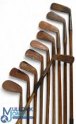 10x Assorted clubs for restoration incl let hand Anderson & Son putter, right hand straight blade