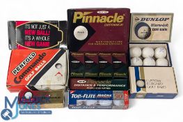 Assorted Golf Ball selection with boxes includes Dunlop Warwick Golf Balls unwrapped in box (x6),
