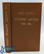Wisden Cricketers' Almanack 1884 Rebound in light brown cloth boards, having original paper front