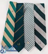 Selection of 4 Masters Tournament Golf Neck Ties, all bought in the club's professional club shop