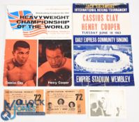 Cassius Clay v Henry Cooper Boxing Tickets and Programme -1963 Heavyweight Championship of The