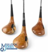 3x MacGregor WDX2 Persimmon Woods features a 2, 3 and 4 examples in light-stained finish, 'WDX2