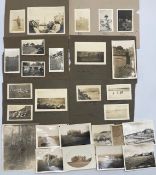 Period Scottish and English Golf Photographs, loose and old album pages to include St Andrews images