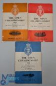 1956-1959 The Open Championship Golf Programmes, three years 1956, 1957, 1959, in used condition