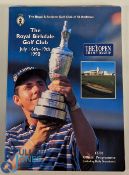 1998 The Open Golf Programme multi signed, by Payne Stewart, L Jansen, Justin Leonard, Shigeki