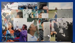 The Open Golf Championship signed Photographs, with signatures of Ian Baker, De Vicenzo, Ernie