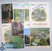 1965-1976 Piccadilly Golf Tournament programmes, to include years of 1965, 67, 68 x2, 1972, 75,