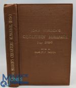 Wisden Cricketers' Almanack 1890 rebound in light brown cloth boards, having facsimile front and