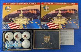 2010 Ryder Cup Official Merchandise: unused Titleist Golf Balls, two boxes of 12, plus Polo Ralph