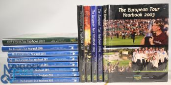 Golf European Tour Yearbooks, a continuous run of the hardcover book 2003-2015 (13) all in excellent