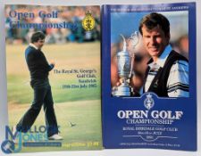 1985 The Open Golf Championship Royal St George's Golf Club Signed Programme, signed by Nik Faldo,