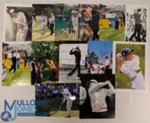 14x Golf signed Photographs with examples of Rory McIlroy, Jose Olazabal, Tony Jacklin, Colin
