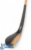 Tom Dunn dark stained beechwood short spoon c1875 head measures 5 3/8