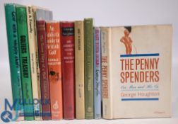 11x Golf books by George Houghton to include Golf with a Whippy Shaft 1971, Golfers Treasury 1964 (