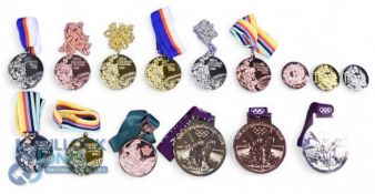 Replica Commemorative Olympic Medals, all metal medals with lanyards, winter and summer to include