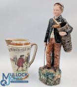 Royal Doulton Uncle Toby Series Golf Jug - 'Diversion of Uncle Toby, with maker's marks to base