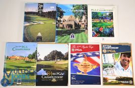 7x PGA Golf Championship programmes 1992, 1997, 2000, 2001, 2002, 2008 & 2009, good condition with