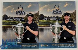2017 PGA Championship Golf Programmes at Quail Hollow, 2 programmes in good condition