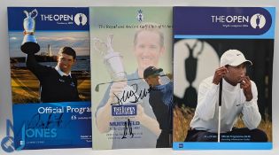 2002-2009 3x The Open signed golf programmes, 2002, 2006, 2009, to include signatures of Ernie