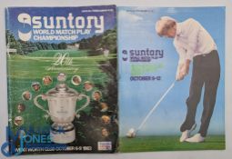 1980 and 1983 Suntory World Match Play Golf Championship multi signed Programmes, 1980 with