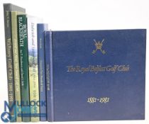 6x Golf History hardcover Books including Limited Edition and Centenary Books to include Wallasey