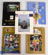1991, 1993, 1995, 1997 and 1999 Official Ryder Cup Golf Programmes: 1991 The Ocean Course South