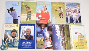 Open Golf Championship programmes, maps and ticket 1980-2015 to include programmes (9) 1980-1984,