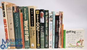 17x assorted Golf themed books and publications to include Golf's Supershots 1982 George Peper,