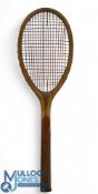 c1920 Harry C Lee Patent Electric Wooden Tennis Racket: invented by Charles trotter Thompson & Frank