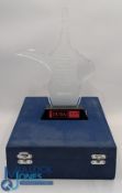 2002 Dubai Desert Classic 6th Place Trophy, made of glass in original storage case
